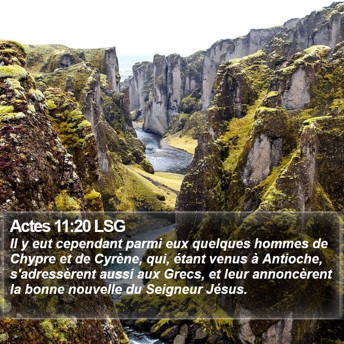 Actes 11:20 LSG Bible Study