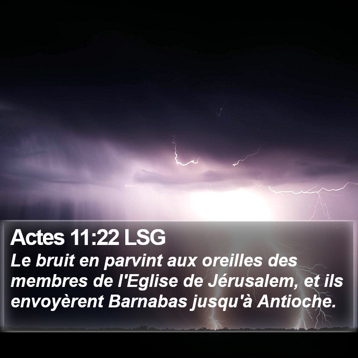 Actes 11:22 LSG Bible Study