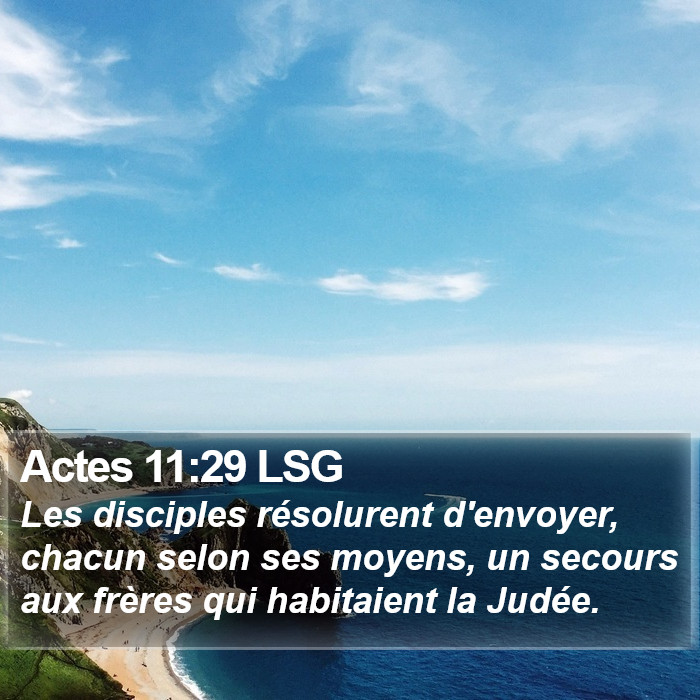 Actes 11:29 LSG Bible Study