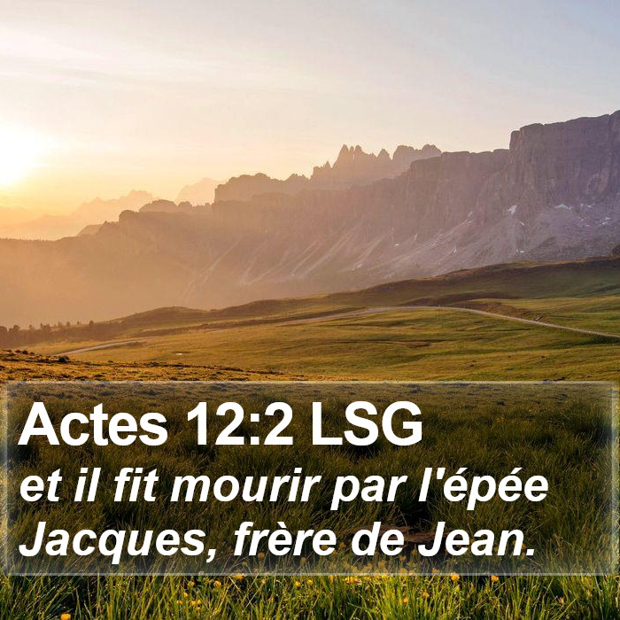 Actes 12:2 LSG Bible Study