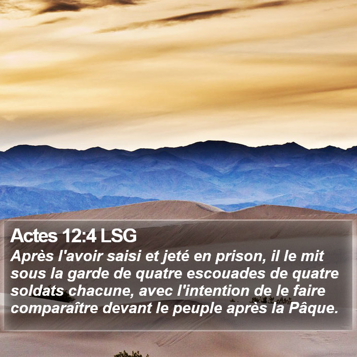 Actes 12:4 LSG Bible Study