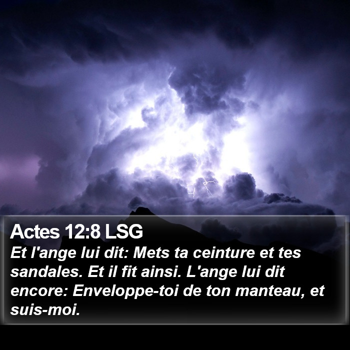 Actes 12:8 LSG Bible Study