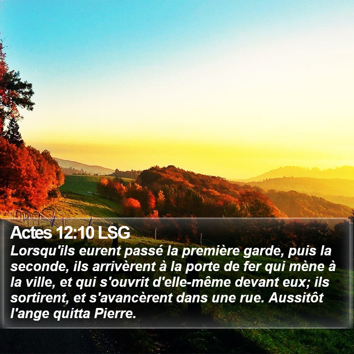 Actes 12:10 LSG Bible Study