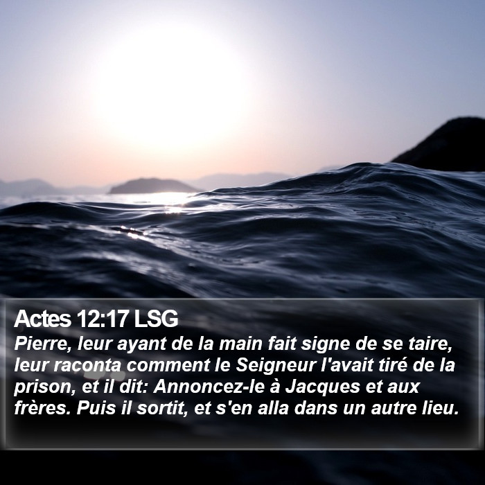 Actes 12:17 LSG Bible Study