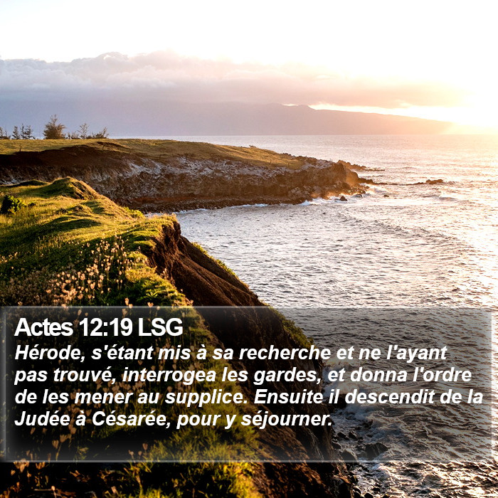 Actes 12:19 LSG Bible Study