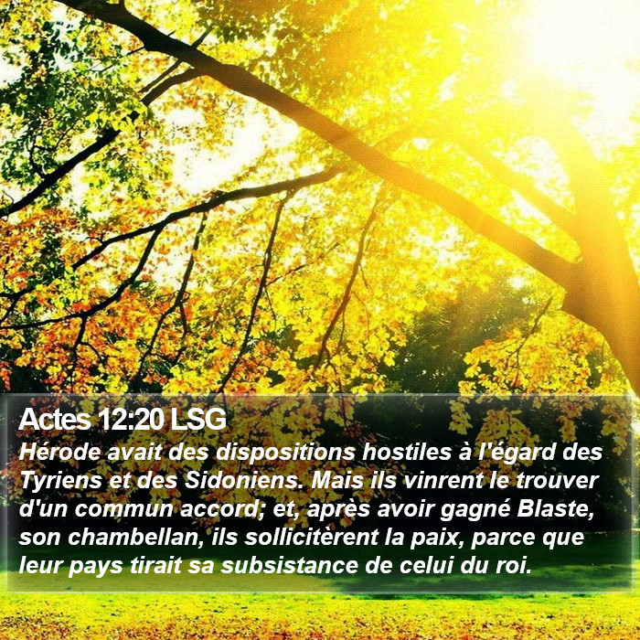 Actes 12:20 LSG Bible Study