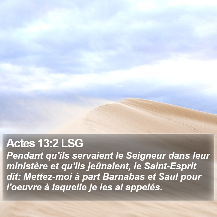 Actes 13:2 LSG Bible Study