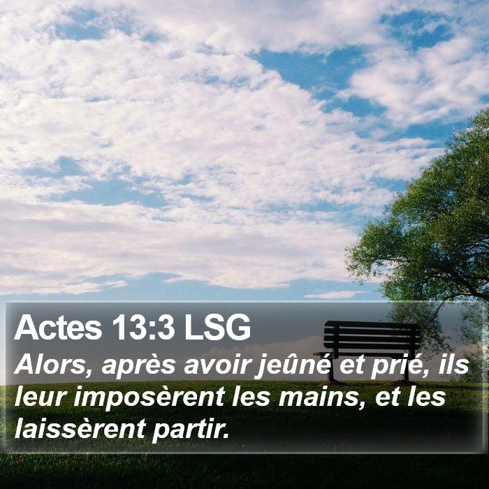 Actes 13:3 LSG Bible Study