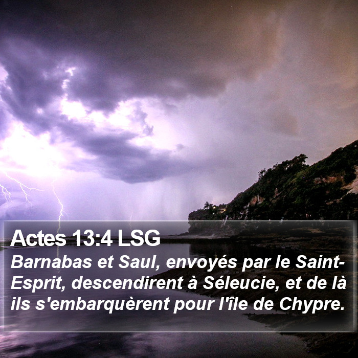 Actes 13:4 LSG Bible Study