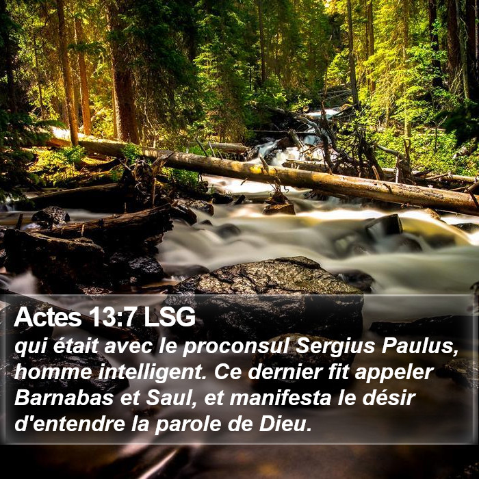 Actes 13:7 LSG Bible Study