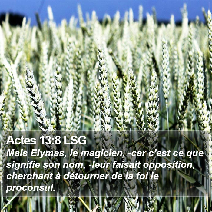 Actes 13:8 LSG Bible Study