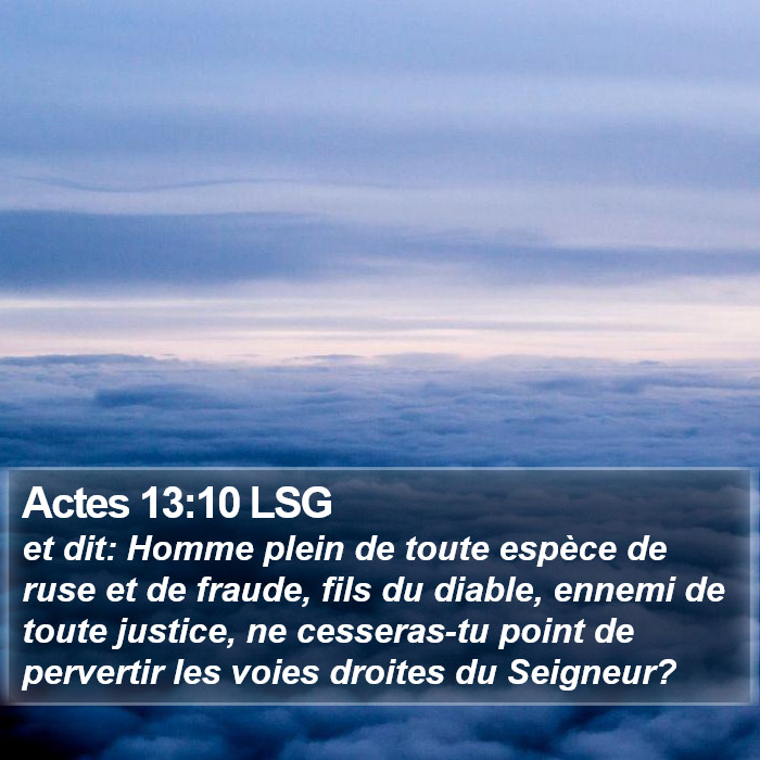 Actes 13:10 LSG Bible Study