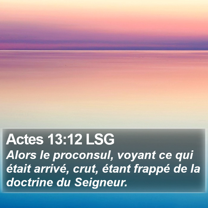 Actes 13:12 LSG Bible Study