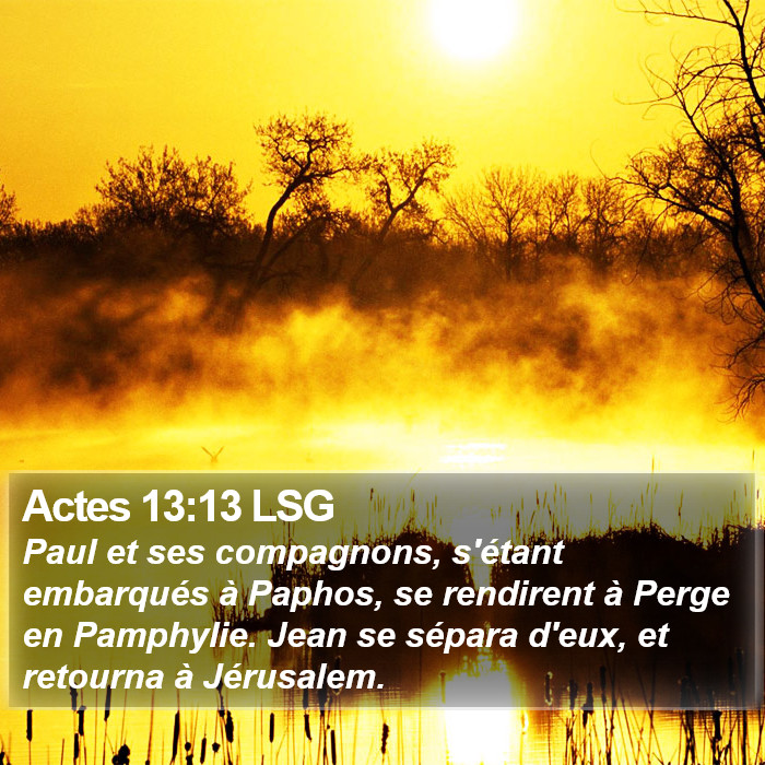 Actes 13:13 LSG Bible Study