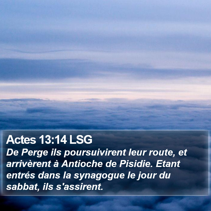 Actes 13:14 LSG Bible Study