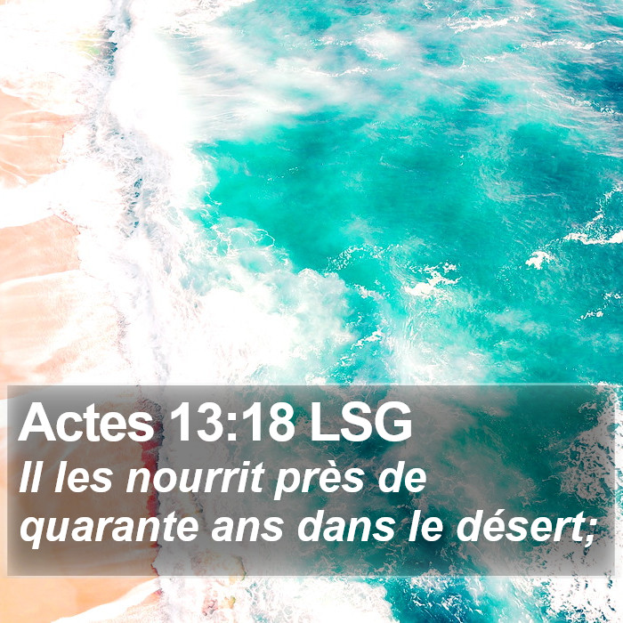 Actes 13:18 LSG Bible Study