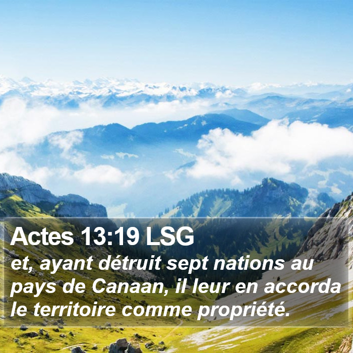 Actes 13:19 LSG Bible Study