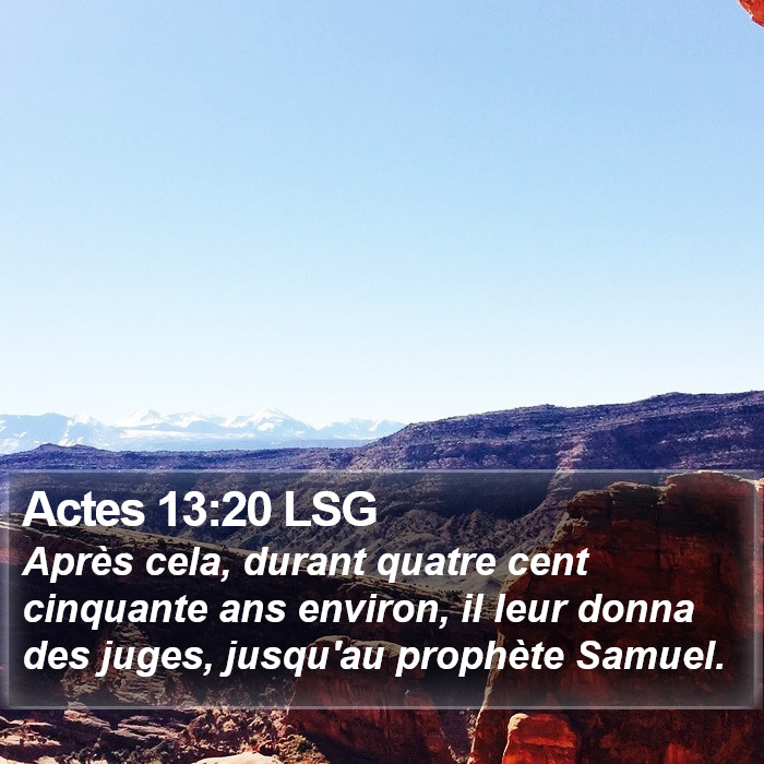 Actes 13:20 LSG Bible Study