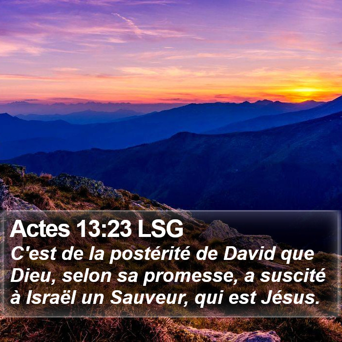 Actes 13:23 LSG Bible Study