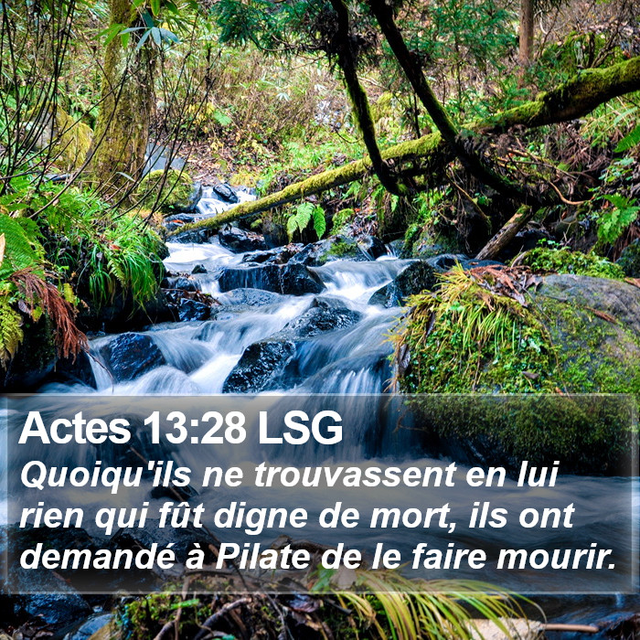 Actes 13:28 LSG Bible Study