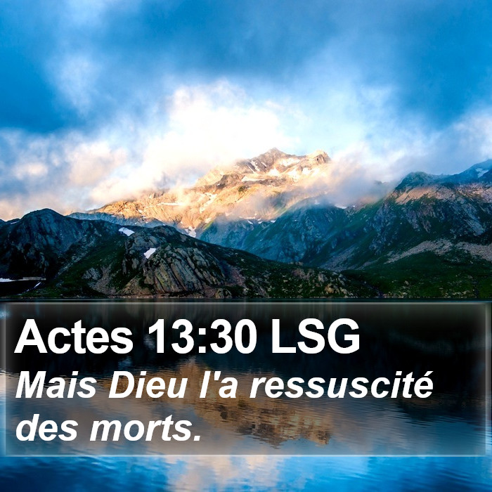 Actes 13:30 LSG Bible Study