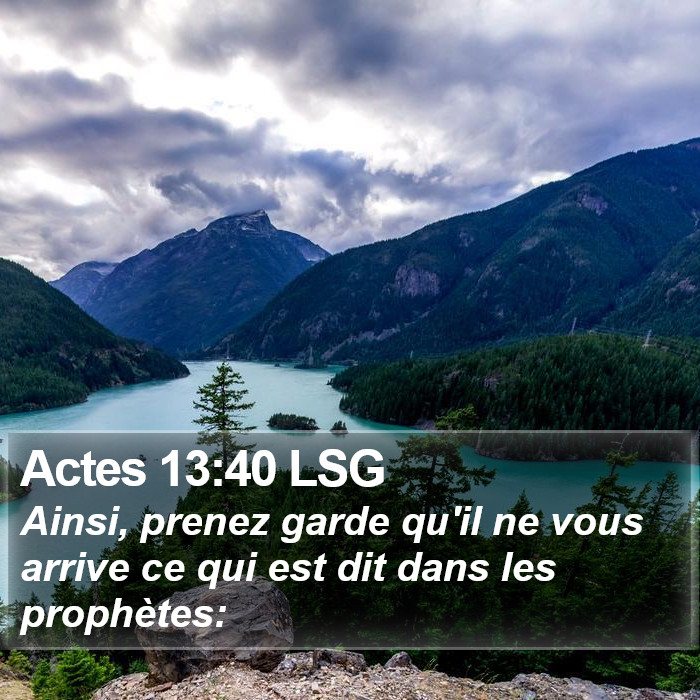 Actes 13:40 LSG Bible Study