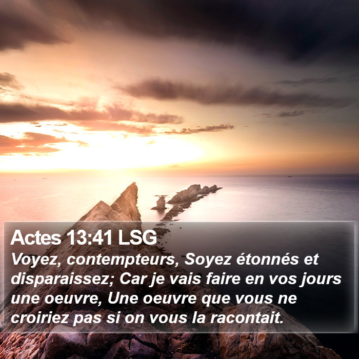 Actes 13:41 LSG Bible Study