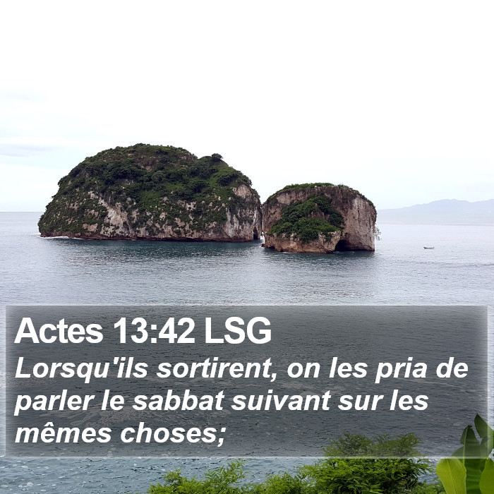 Actes 13:42 LSG Bible Study