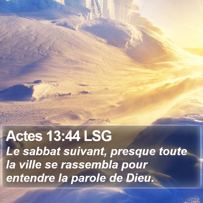 Actes 13:44 LSG Bible Study