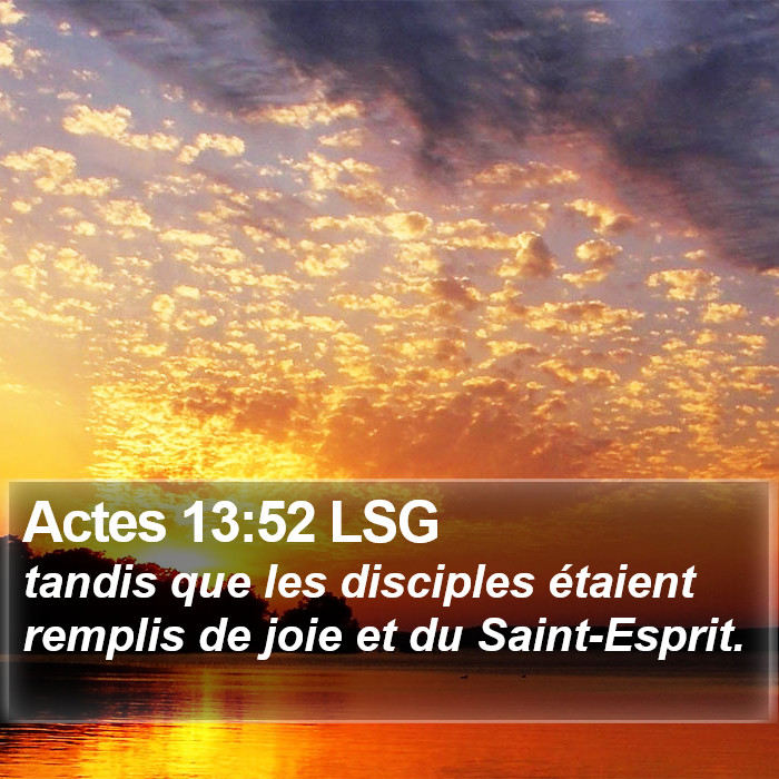 Actes 13:52 LSG Bible Study