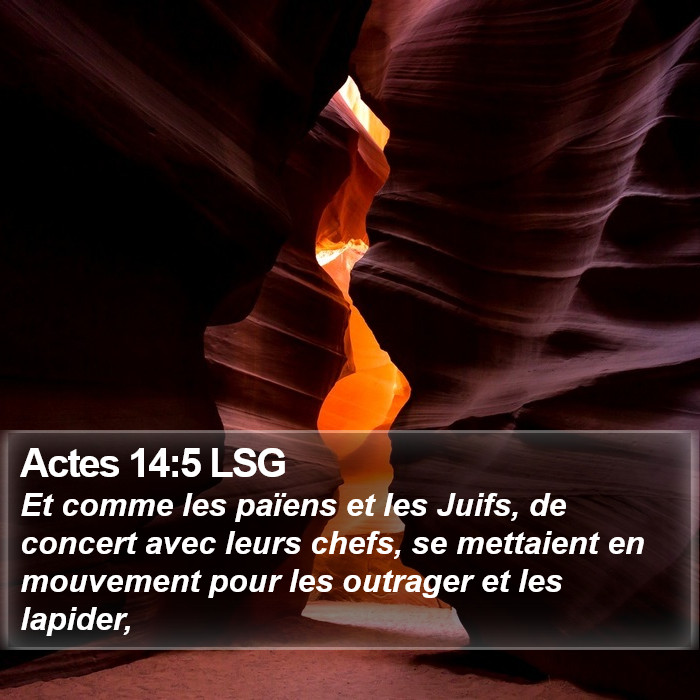 Actes 14:5 LSG Bible Study