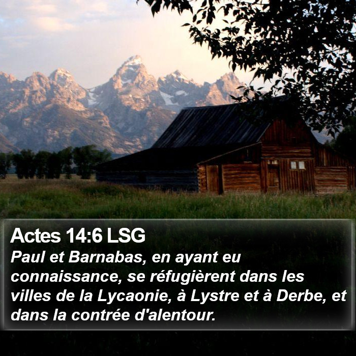 Actes 14:6 LSG Bible Study