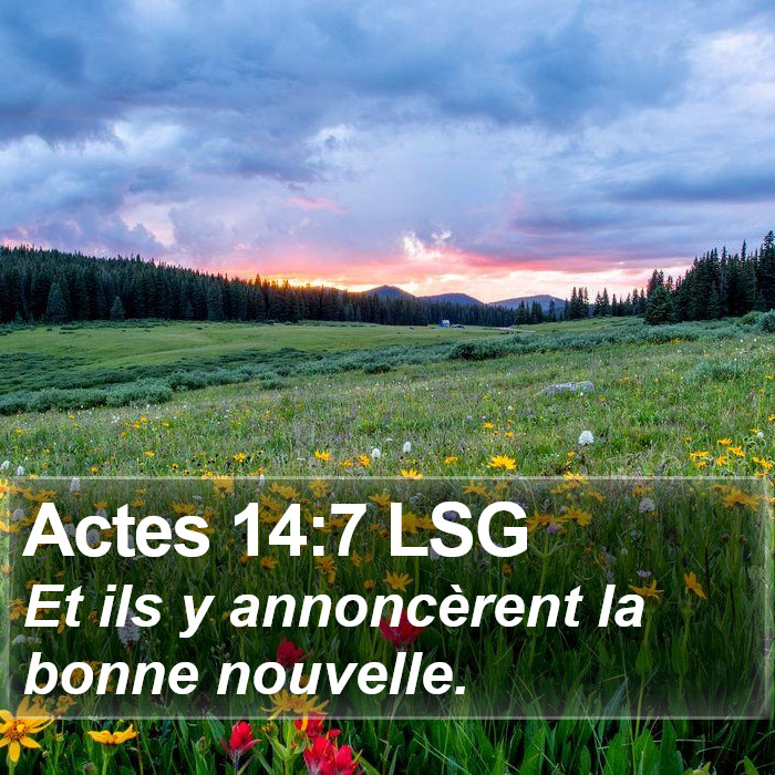 Actes 14:7 LSG Bible Study