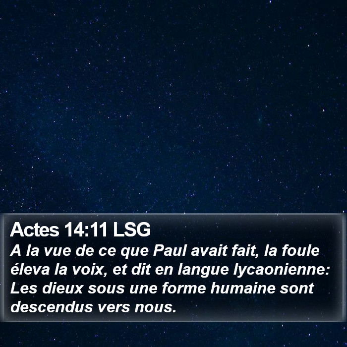 Actes 14:11 LSG Bible Study