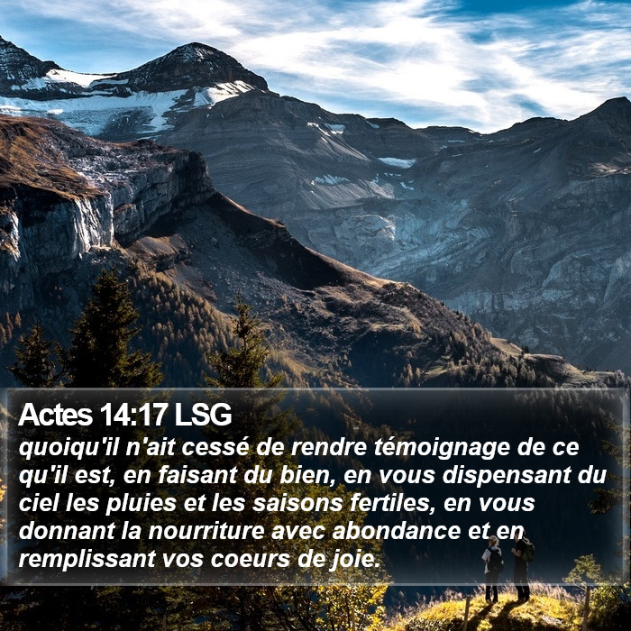 Actes 14:17 LSG Bible Study