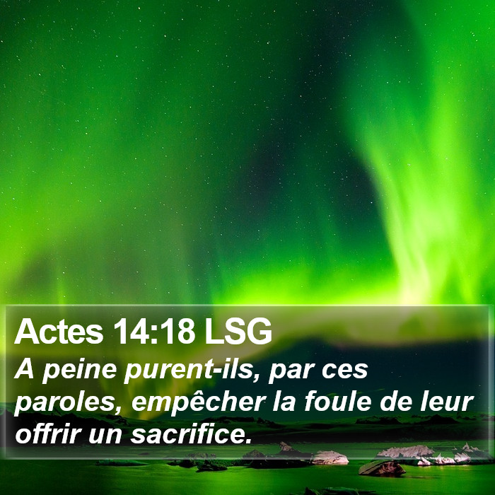 Actes 14:18 LSG Bible Study