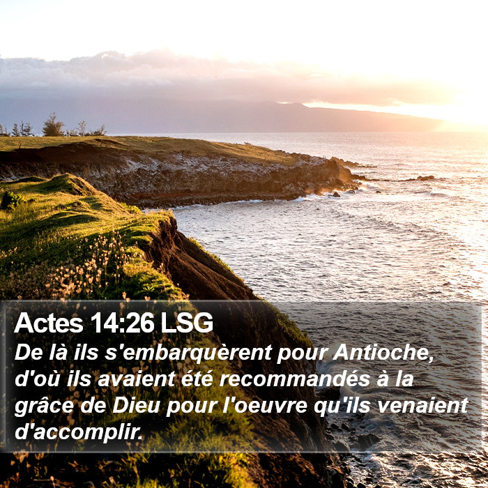 Actes 14:26 LSG Bible Study