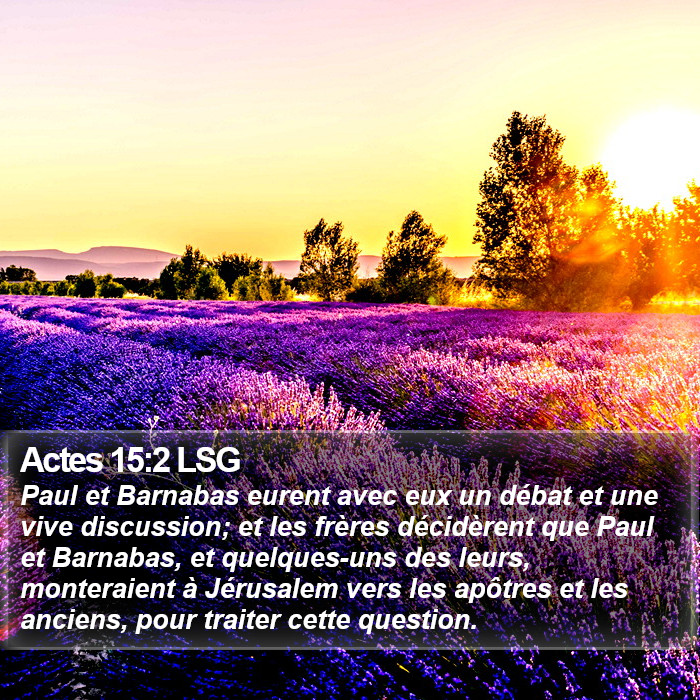 Actes 15:2 LSG Bible Study