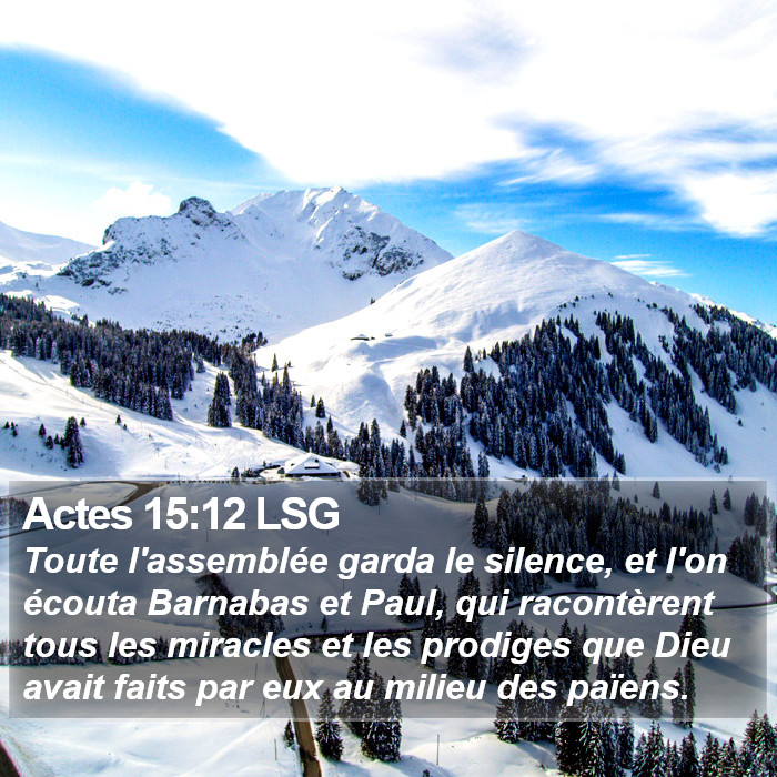 Actes 15:12 LSG Bible Study