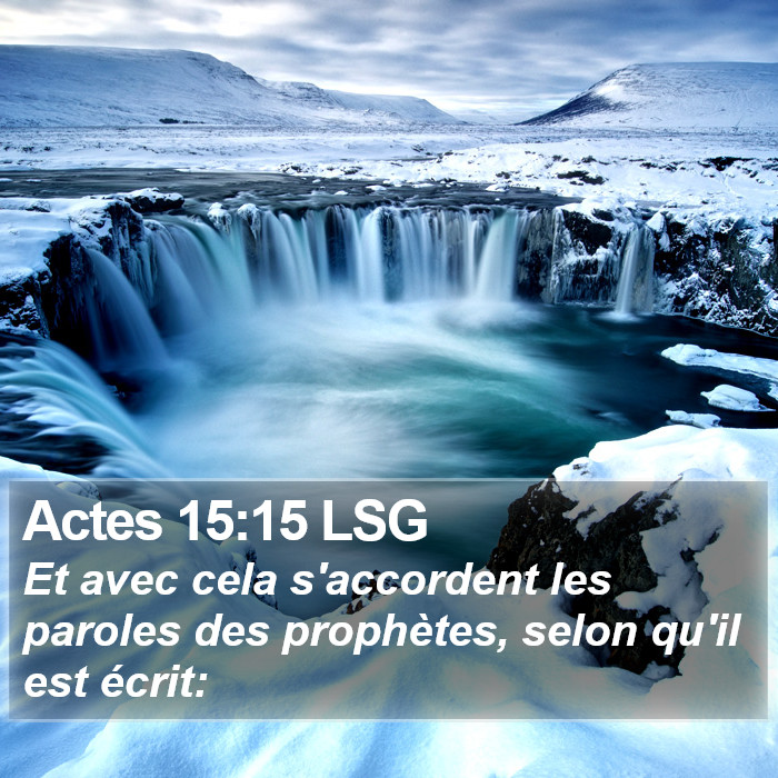 Actes 15:15 LSG Bible Study