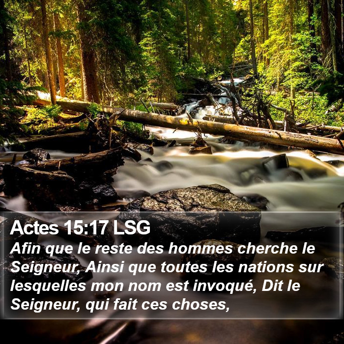 Actes 15:17 LSG Bible Study