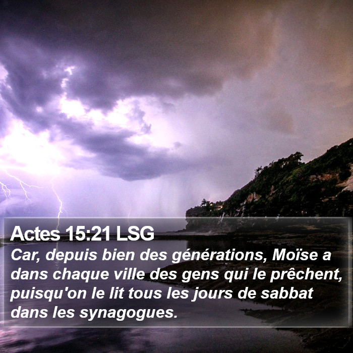 Actes 15:21 LSG Bible Study