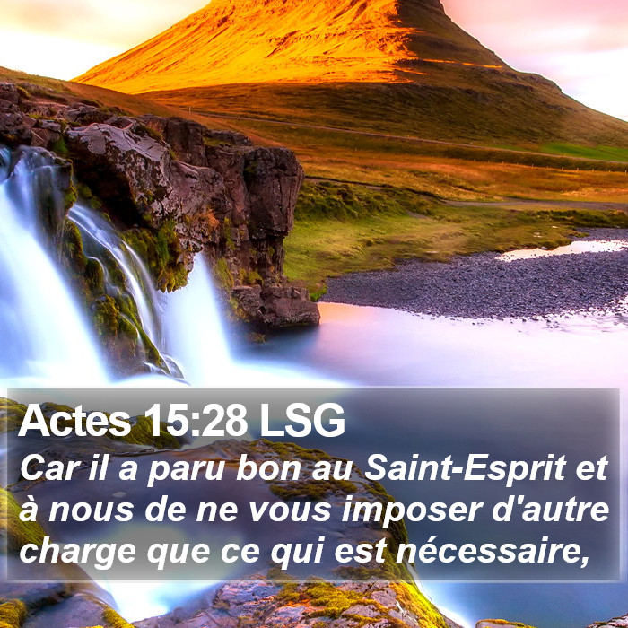 Actes 15:28 LSG Bible Study