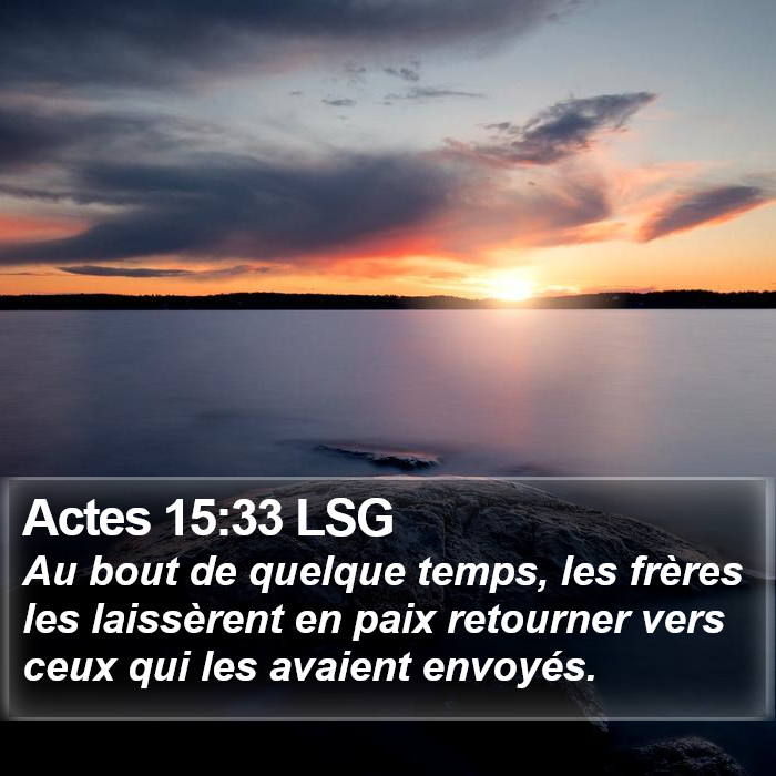 Actes 15:33 LSG Bible Study