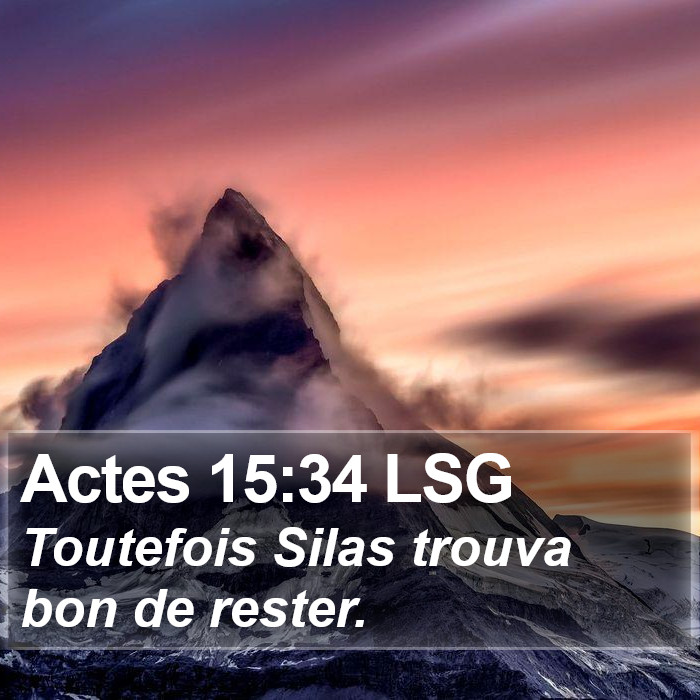 Actes 15:34 LSG Bible Study