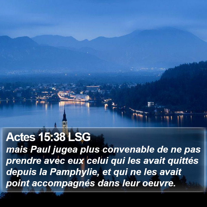 Actes 15:38 LSG Bible Study