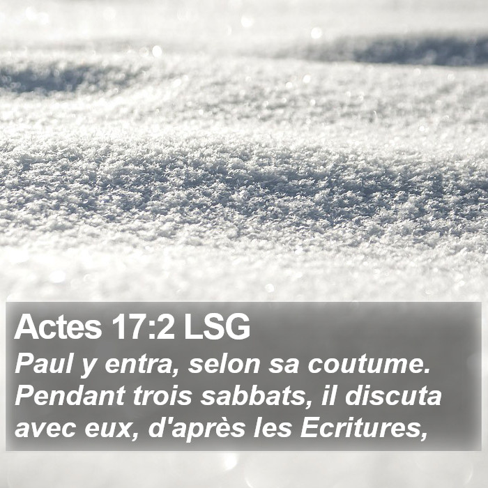 Actes 17:2 LSG Bible Study