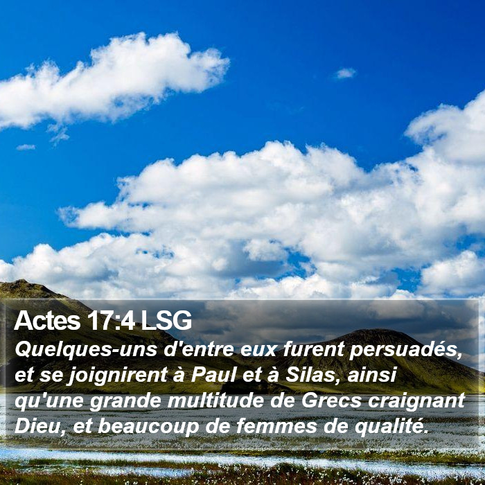 Actes 17:4 LSG Bible Study