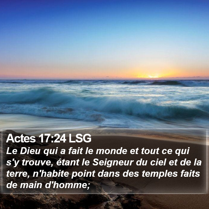 Actes 17:24 LSG Bible Study