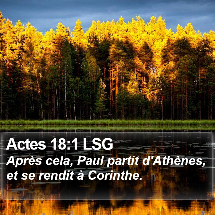 Actes 18:1 LSG Bible Study